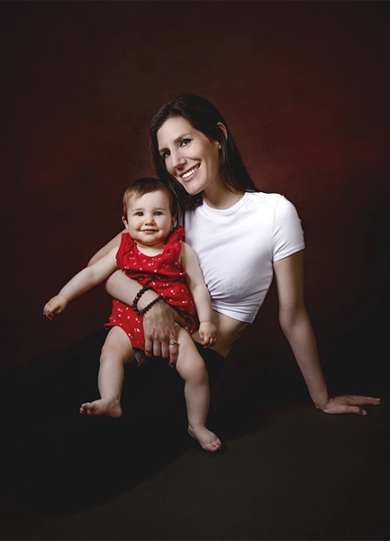 Portrait de Deborah et sa fille.